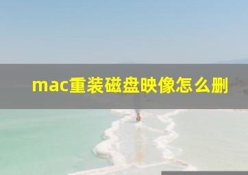 mac重装磁盘映像怎么删