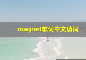 magnet歌词中文填词