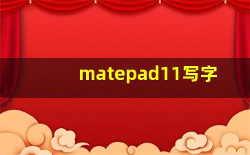 matepad11写字