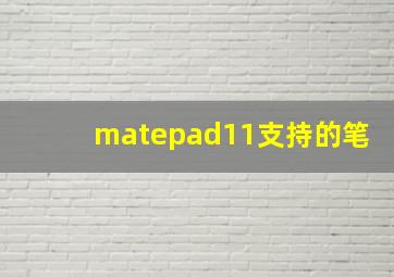 matepad11支持的笔