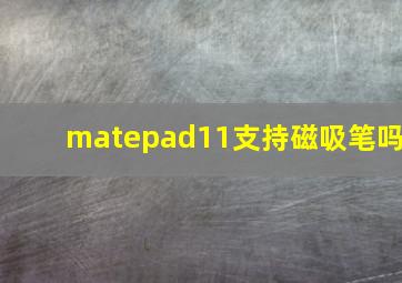 matepad11支持磁吸笔吗