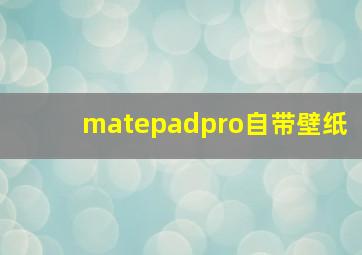 matepadpro自带壁纸