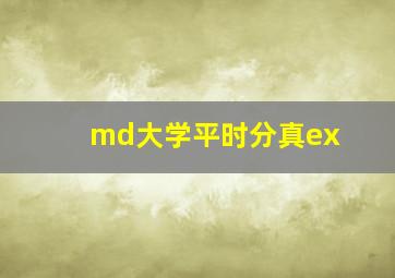 md大学平时分真ex