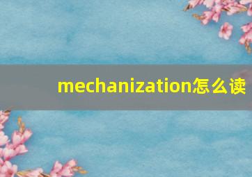 mechanization怎么读