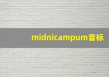 midnicampum音标