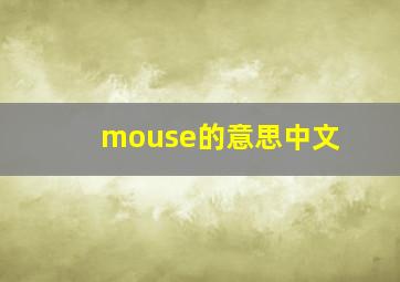 mouse的意思中文