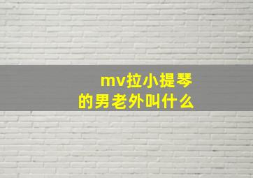 mv拉小提琴的男老外叫什么