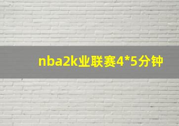 nba2k业联赛4*5分钟