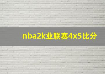 nba2k业联赛4x5比分