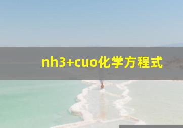 nh3+cuo化学方程式