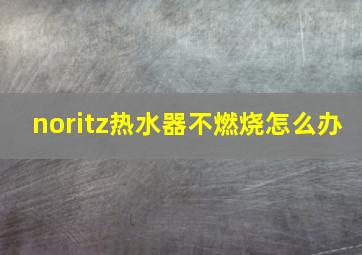 noritz热水器不燃烧怎么办