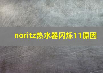 noritz热水器闪烁11原因