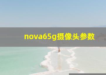 nova65g摄像头参数