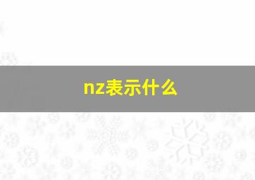 nz表示什么