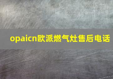 opaicn欧派燃气灶售后电话