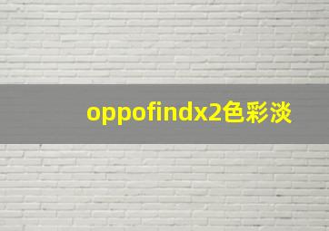 oppofindx2色彩淡