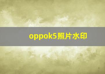 oppok5照片水印