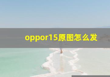 oppor15原图怎么发