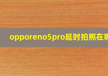 opporeno5pro延时拍照在哪里