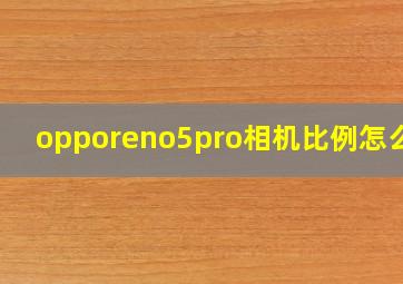 opporeno5pro相机比例怎么调