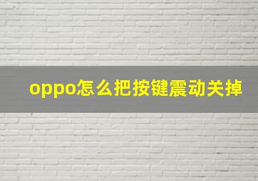 oppo怎么把按键震动关掉