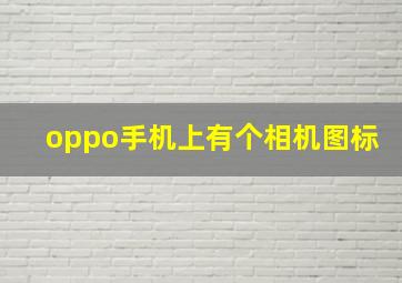 oppo手机上有个相机图标