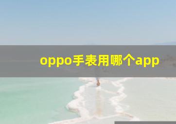 oppo手表用哪个app