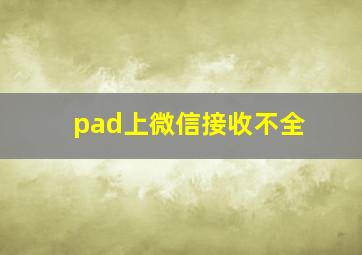 pad上微信接收不全