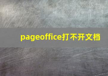 pageoffice打不开文档