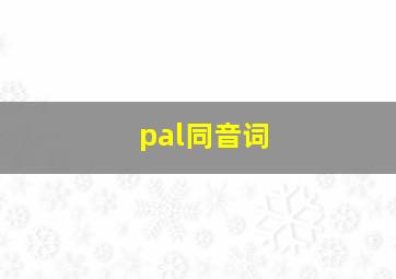 pal同音词