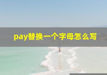 pay替换一个字母怎么写