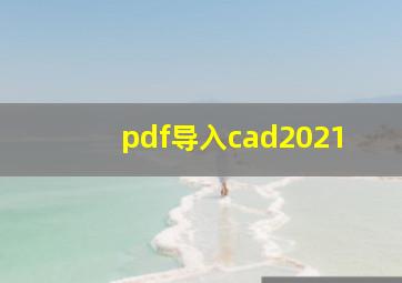 pdf导入cad2021