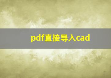 pdf直接导入cad