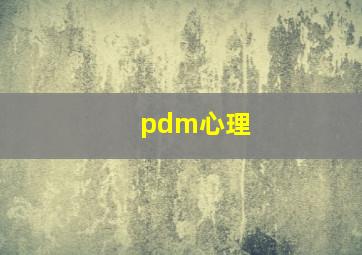 pdm心理