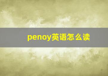 penoy英语怎么读