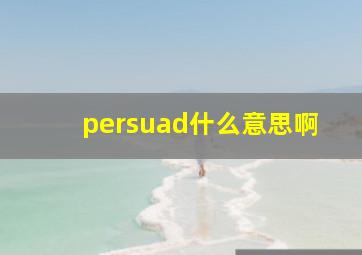 persuad什么意思啊