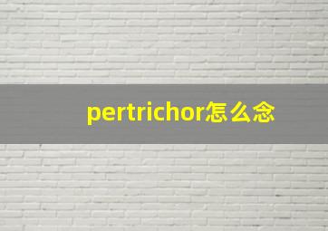 pertrichor怎么念