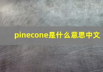 pinecone是什么意思中文