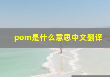 pom是什么意思中文翻译