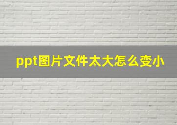 ppt图片文件太大怎么变小