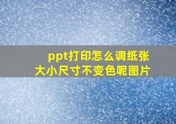 ppt打印怎么调纸张大小尺寸不变色呢图片