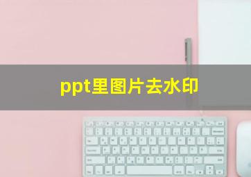 ppt里图片去水印