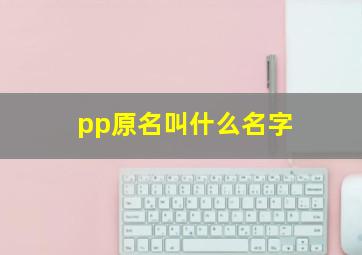 pp原名叫什么名字