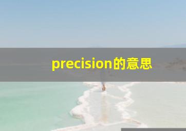 precision的意思