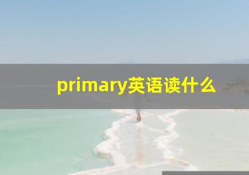 primary英语读什么