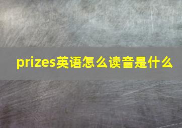 prizes英语怎么读音是什么