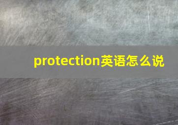 protection英语怎么说