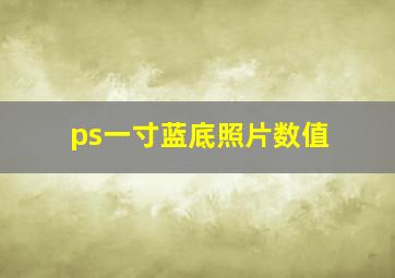 ps一寸蓝底照片数值