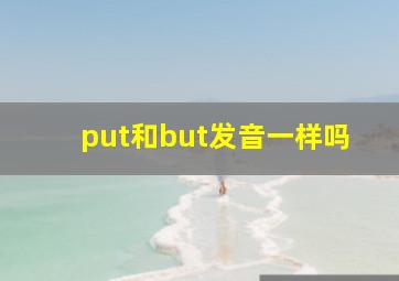 put和but发音一样吗