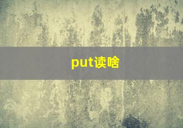 put读啥